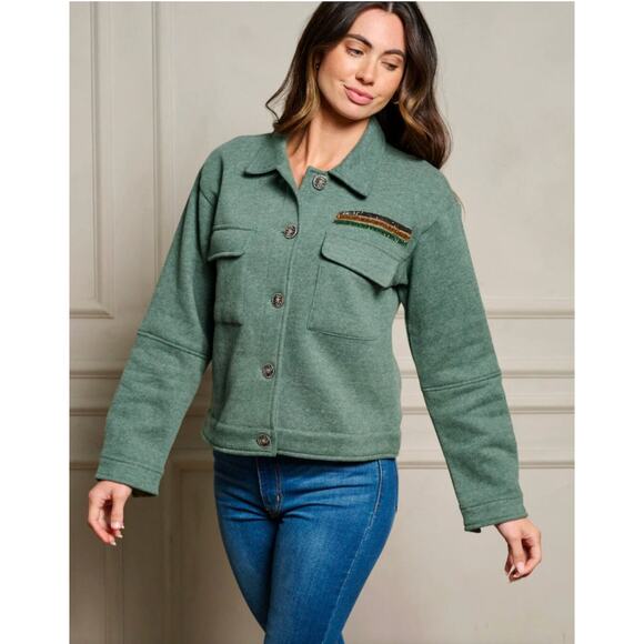 Mystree Button-Up Jacket w/Pockets (Small) - Picture 3 of 5